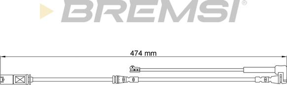 Bremsi WI0797 - Contatto segnalazione, Usura past. freno / mat. d'attrito autozon.pro