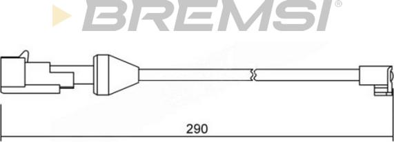 Bremsi WI0746 - Contatto segnalazione, Usura past. freno / mat. d'attrito autozon.pro