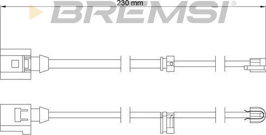 Bremsi WI0709 - Contatto segnalazione, Usura past. freno / mat. d'attrito autozon.pro