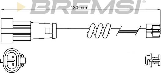 Bremsi WI0714 - Contatto segnalazione, Usura past. freno / mat. d'attrito autozon.pro