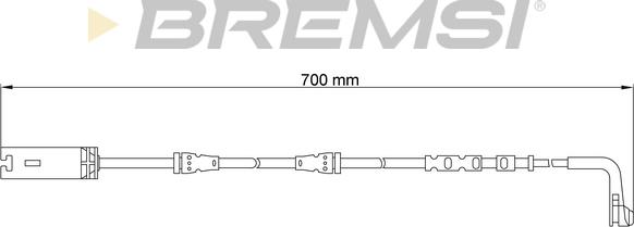 Bremsi WI0716 - Contatto segnalazione, Usura past. freno / mat. d'attrito autozon.pro