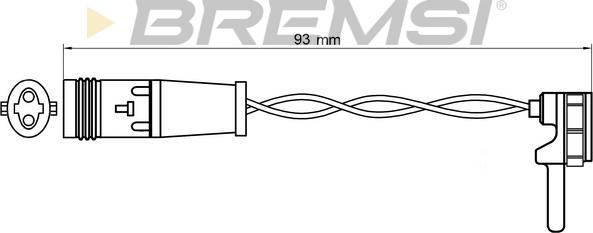 Bremsi WI0724 - Contatto segnalazione, Usura past. freno / mat. d'attrito autozon.pro