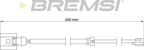 Bremsi WI0726 - Contatto segnalazione, Usura past. freno / mat. d'attrito autozon.pro