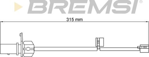 Bremsi WI0775 - Contatto segnalazione, Usura past. freno / mat. d'attrito autozon.pro