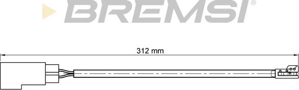 Bremsi WI0770 - Contatto segnalazione, Usura past. freno / mat. d'attrito autozon.pro