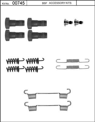 BSF 00745 - Kit accessori, Ganasce freno stazionamento autozon.pro