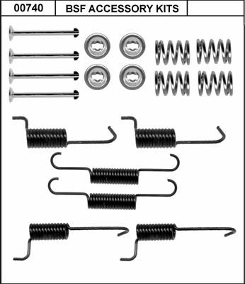 BSF 00740 - Kit accessori, Ganasce freno stazionamento autozon.pro