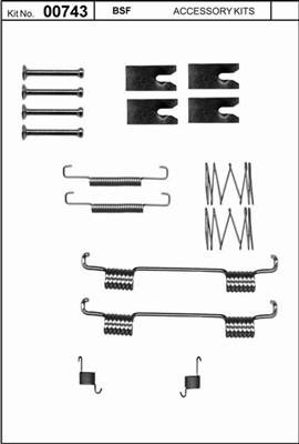 BSF 00743 - Kit accessori, Ganasce freno stazionamento autozon.pro