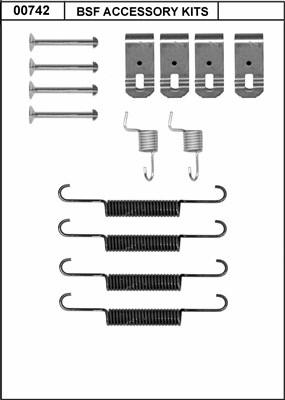 BSF 00742 - Kit accessori, Ganasce freno stazionamento autozon.pro