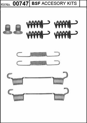 BSF 00747 - Kit accessori, Ganasce freno stazionamento autozon.pro