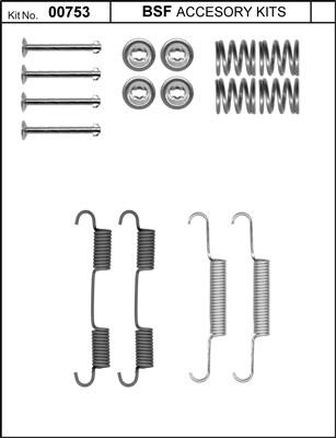 BSF 00753 - Kit accessori, Ganasce freno stazionamento autozon.pro