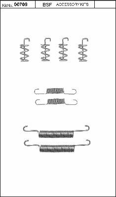 BSF 00709 - Kit accessori, Ganasce freno stazionamento autozon.pro