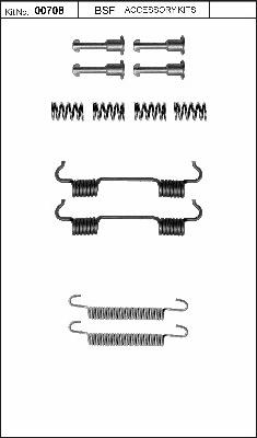 BSF 00708 - Kit accessori, Ganasce freno stazionamento autozon.pro