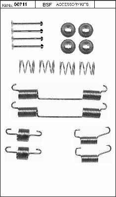 BSF 00711 - Kit accessori, Ganasce freno stazionamento autozon.pro