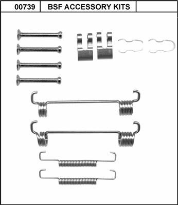 BSF 00739 - Kit accessori, Ganasce freno stazionamento autozon.pro