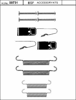 BSF 00731 - Kit accessori, Ganasce freno stazionamento autozon.pro