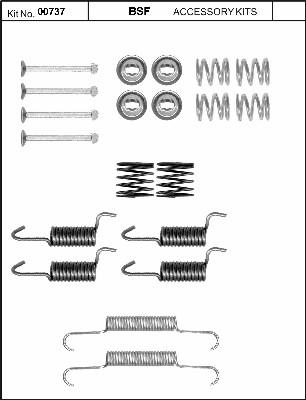 BSF 00737 - Kit accessori, Ganasce freno stazionamento autozon.pro