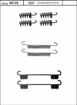 BSF 00725 - Kit accessori, Ganasce freno stazionamento autozon.pro