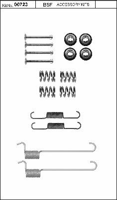 BSF 00723 - Kit accessori, Ganasce freno stazionamento autozon.pro