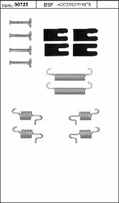 BSF 00722 - Kit accessori, Ganasce freno stazionamento autozon.pro