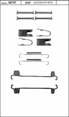 BSF 00727 - Kit accessori, Ganasce freno stazionamento autozon.pro