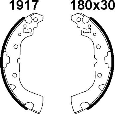 BSF 01917 - Kit ganasce freno autozon.pro