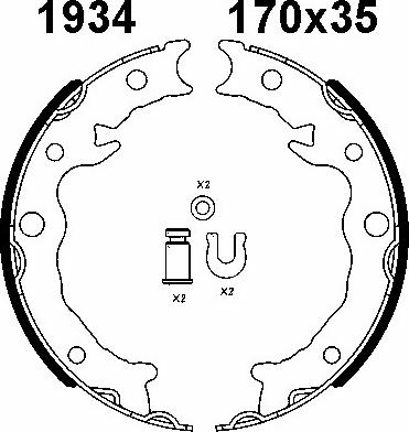 BSF 01934 - Kit ganasce, Freno stazionamento autozon.pro