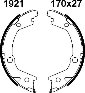 BSF 01921 - Kit ganasce, Freno stazionamento autozon.pro