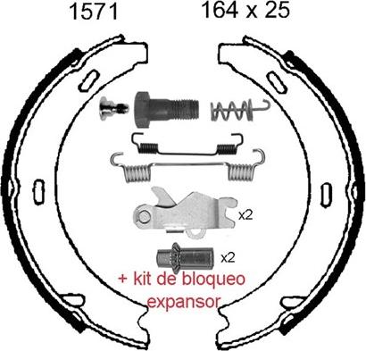 BSF 01571KC - Kit ganasce, Freno stazionamento autozon.pro