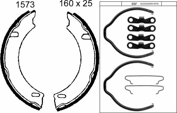 BSF 01573K - Kit ganasce, Freno stazionamento autozon.pro
