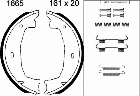 BSF 01665K - Kit ganasce, Freno stazionamento autozon.pro