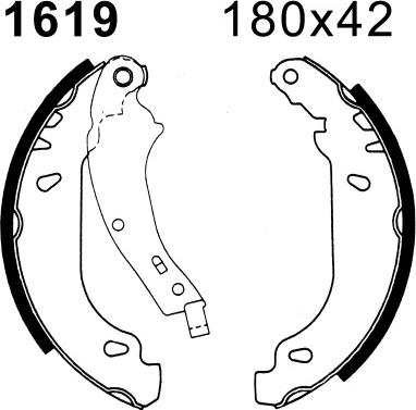 BSF 01619 - Kit ganasce freno autozon.pro