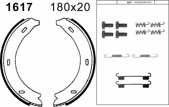 BSF 01617K - Kit ganasce, Freno stazionamento autozon.pro