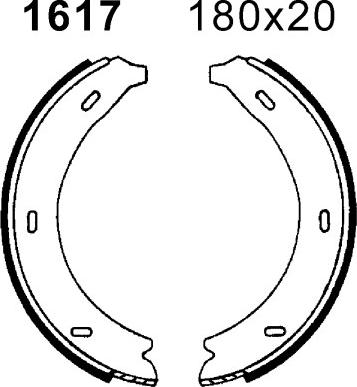 BSF 01617 - Kit ganasce, Freno stazionamento autozon.pro