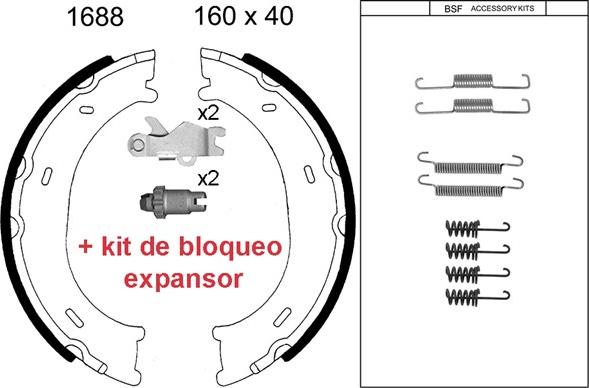 BSF 01688KC - Kit ganasce, Freno stazionamento autozon.pro