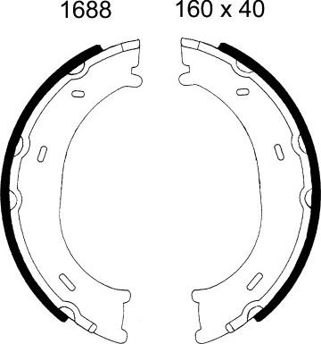 BSF 01688 - Kit ganasce, Freno stazionamento autozon.pro