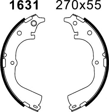 BSF 01631 - Kit ganasce freno autozon.pro