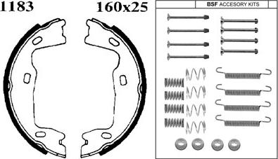 BSF 01183K - Kit ganasce, Freno stazionamento autozon.pro