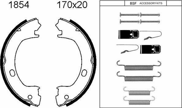 BSF 01854K - Kit ganasce, Freno stazionamento autozon.pro