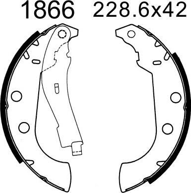 BSF 01866 - Kit ganasce freno autozon.pro