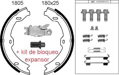 BSF 01805KC - Kit ganasce, Freno stazionamento autozon.pro