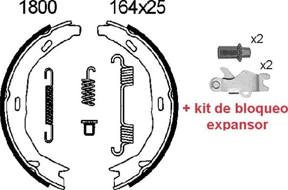 BSF 01800KC - Kit ganasce, Freno stazionamento autozon.pro