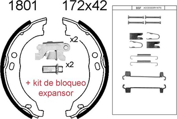 BSF 01801KC - Kit ganasce, Freno stazionamento autozon.pro