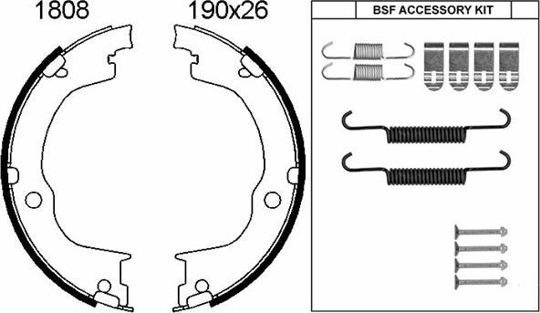 BSF 01808K - Kit ganasce, Freno stazionamento autozon.pro