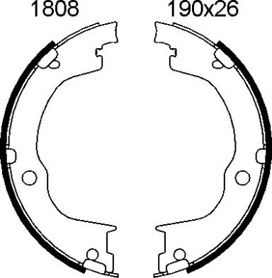 BSF 01808 - Kit ganasce, Freno stazionamento autozon.pro