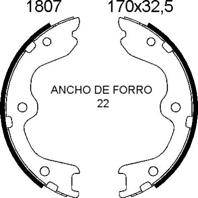 BSF 01807 - Kit ganasce, Freno stazionamento autozon.pro