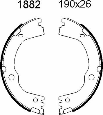 BSF 01882 - Kit ganasce, Freno stazionamento autozon.pro