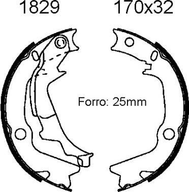 BSF 01829 - Kit ganasce, Freno stazionamento autozon.pro