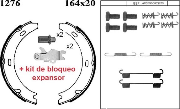 BSF 01276KC - Kit ganasce, Freno stazionamento autozon.pro