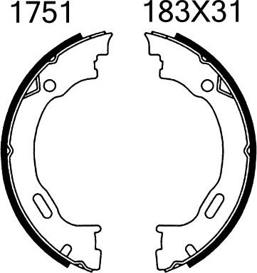 BSF 01751 - Kit ganasce, Freno stazionamento autozon.pro